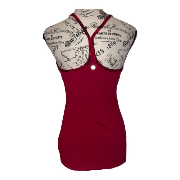Lululemon Power Y Tank Cranberry Size 8 Athleisure - Picture 10 of 16